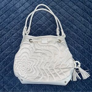 Montblanc Purse Shoulder Bag Starisma Dalila Off White Drawstring Hobo Nylon